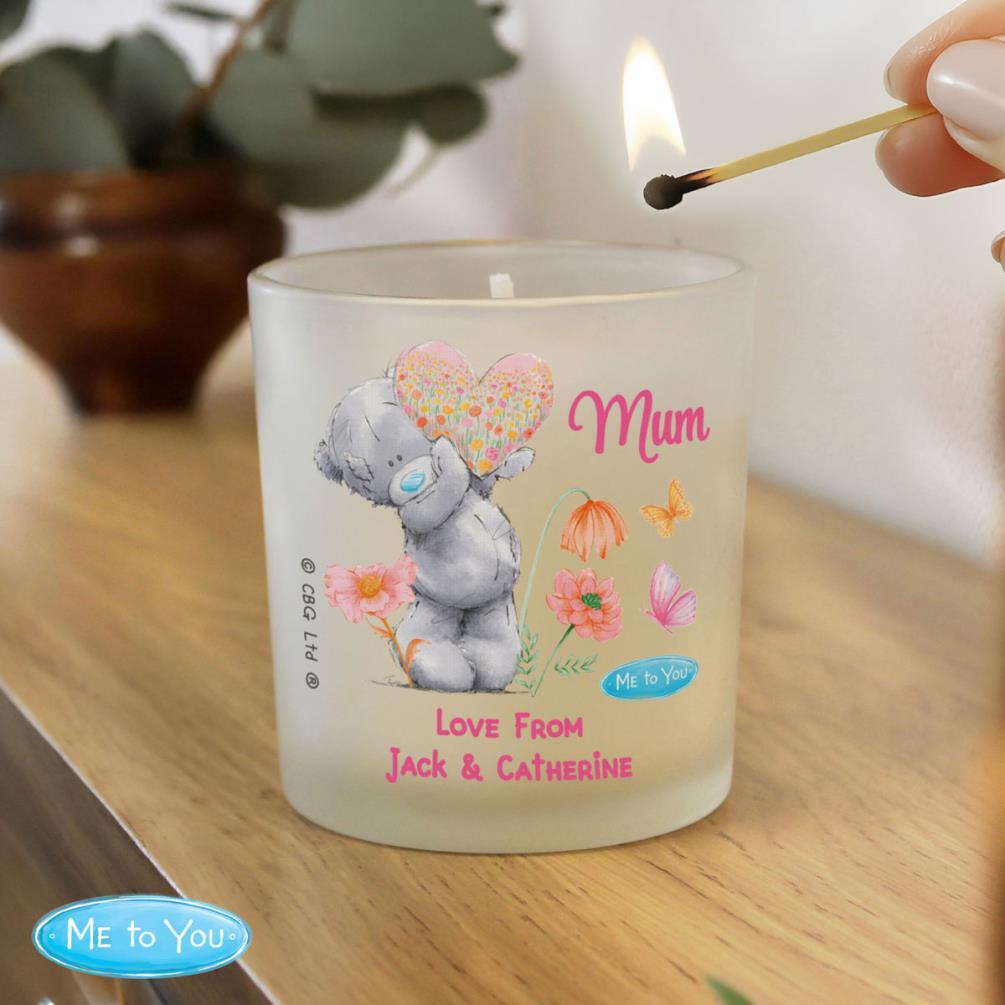 Personalised Me to You Bear Flowery Jar Candle Extra Image 1